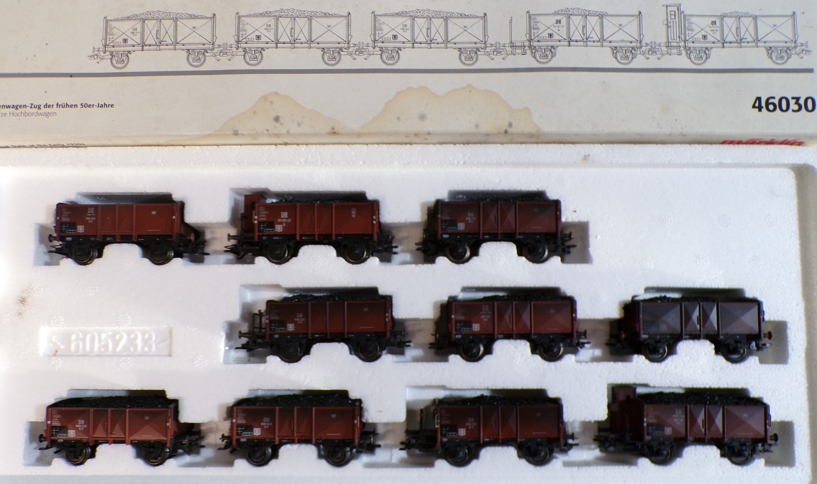 Märklin H0 46030 Kohlenwagen-Zug der frühen 50er-Jahre der DB in OVP BH1912 – Bild 4