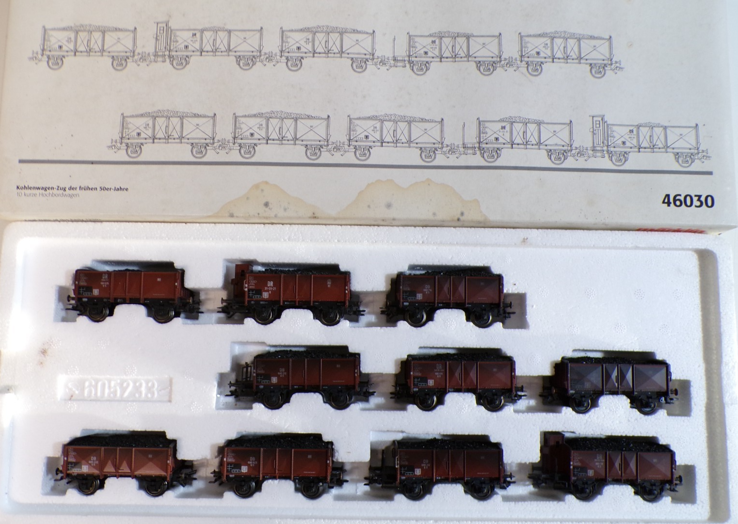 Märklin H0 46030 Kohlenwagen-Zug der frühen 50er-Jahre der DB in OVP BH1912