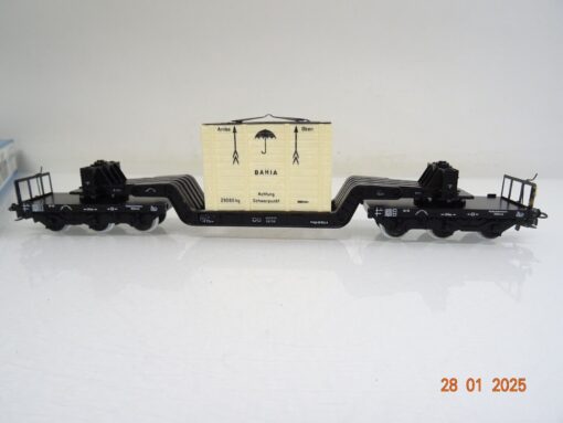 Märklin H0 4618 Tiefladewagen mit Großkiste der DB in OVP PR5557 – Bild 3