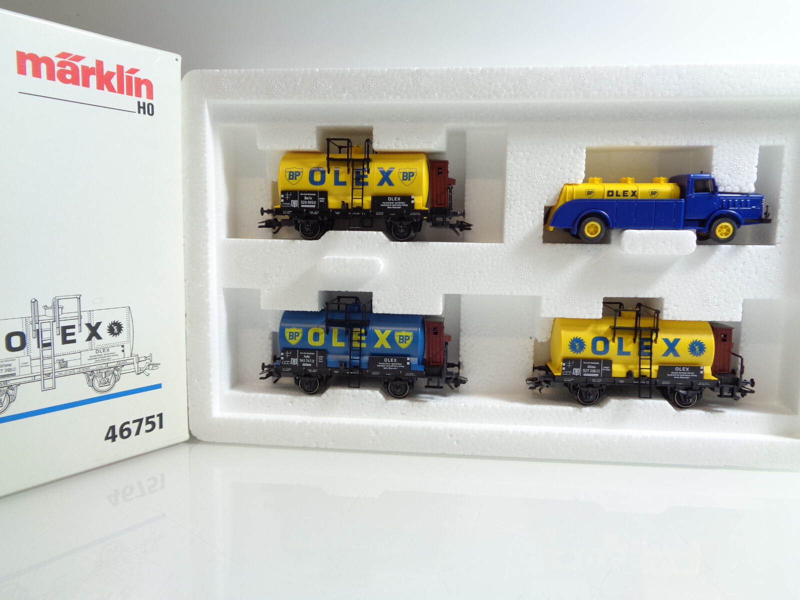 Märklin H0 46751 Wagen-Set 3tlg. mit LKW Olex BP der DR in OVP JD3974