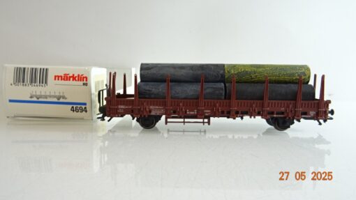 Märklin H0 4694 Rungenwagen mit Ladung der DB in OVP PR8101