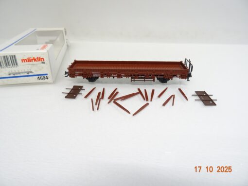 Märklin H0 4694 Rungenwagen mit Rungen der DB in OVP HS57