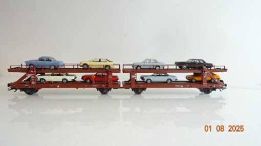 Märklin H0 47124 Autotransportwagen mit PKW´s der DB PR9375 o.