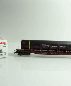 Märklin H0 47142-02 Rungenwagen mit Röhre Thyssenrohr der DB in OVP TF869