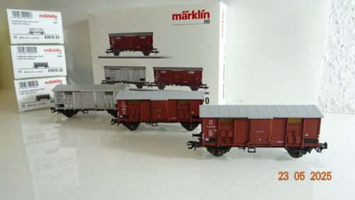 Märklin H0 47870 Spitzdachwagen-Set 3 tlg. der FS in OVP PR7999