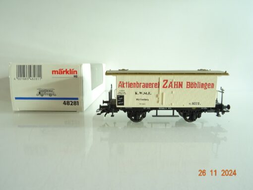Märklin H0 48281 Kühlwagen Aktienbrauerei Zahn der K.W.St.E. in OVP PR4172