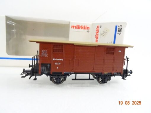 Märklin H0 4885 gedeckter Güterwagen mit Flachdach in OVP RR3045