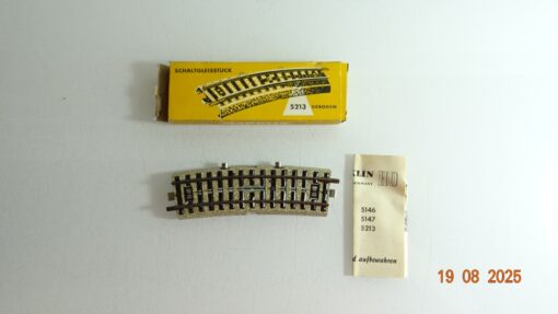 Märklin H0 5213 Schaltgleisstück gebogen siehe Foto in OVP PK626