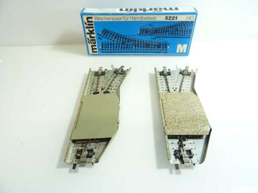 Märklin H0 5221 M-Gleis Weichenpaar für Handbetrieb 2xlinks in OVP CK542 – Bild 3