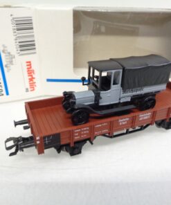 Märklin H0 84504 Niederbordwagen mit LKW Oldtimer in OVP RR4832
