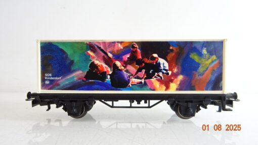 Märklin H0 Containerwagen SOS Kinderdorf PR9370 o.