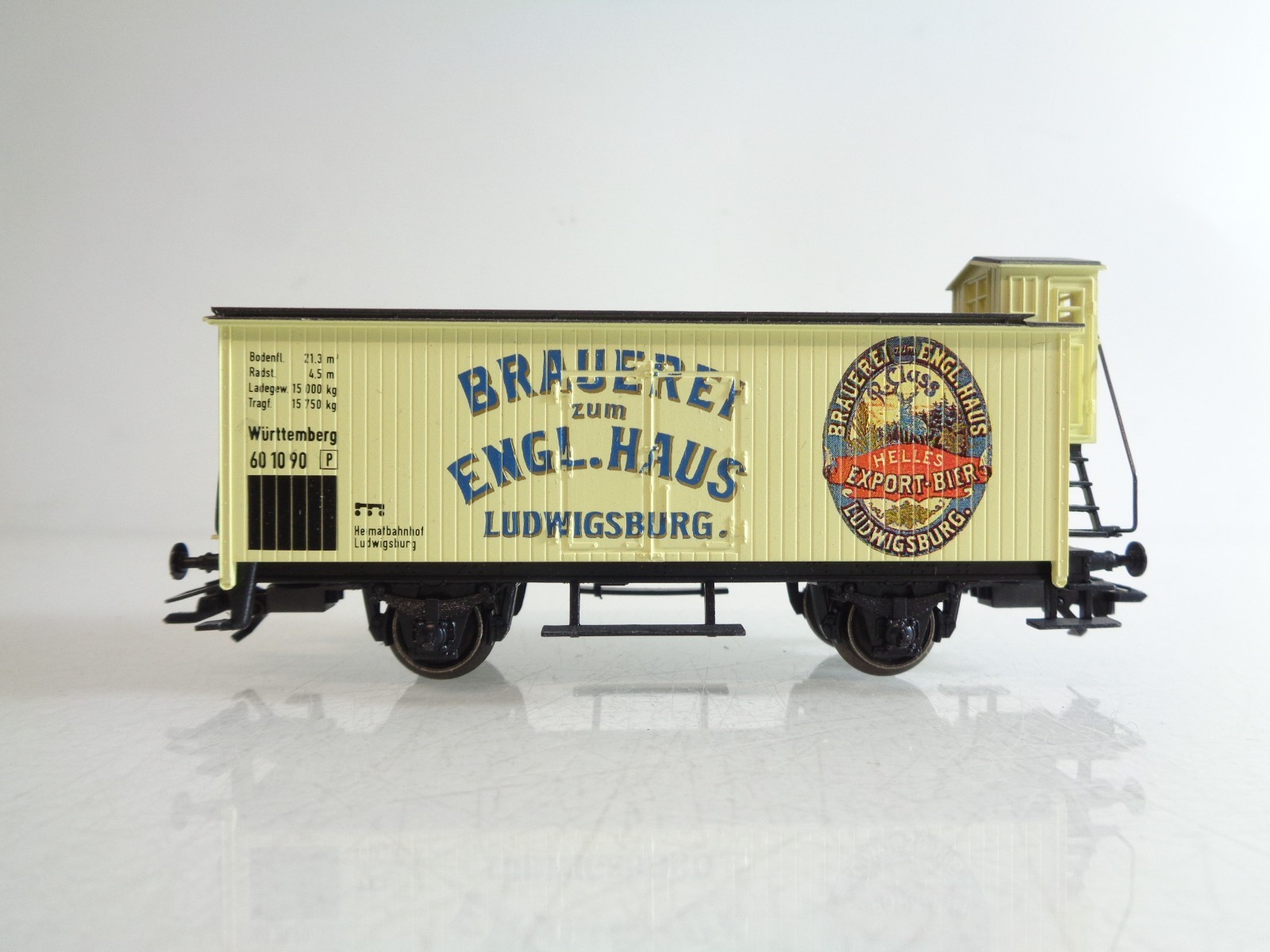 Märklin H0 Kühlwagen Brauerei z. Engl. Haus Württemberg BH989 o.