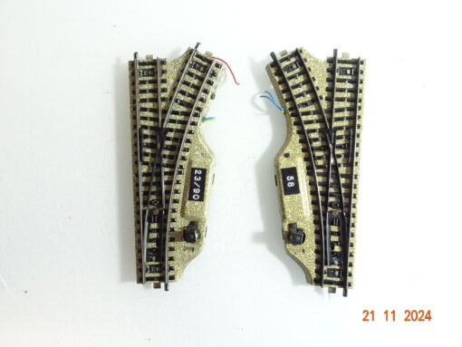 Märklin H0 M-Gleise 5118 5119 Elektro. Weichenpaar siehe Foto CK4263 o.