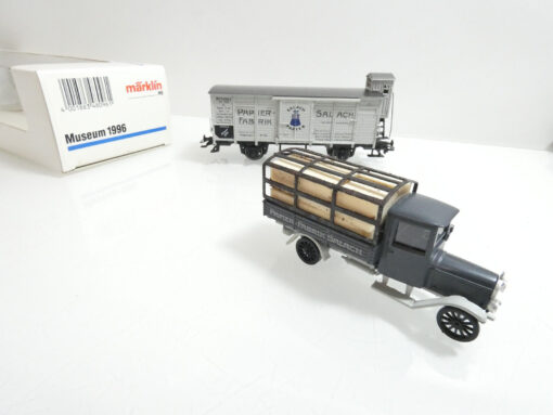 Märklin H0 Museumswagen 1996 mit LKW Papierfabrik Salach in OVP AR4525