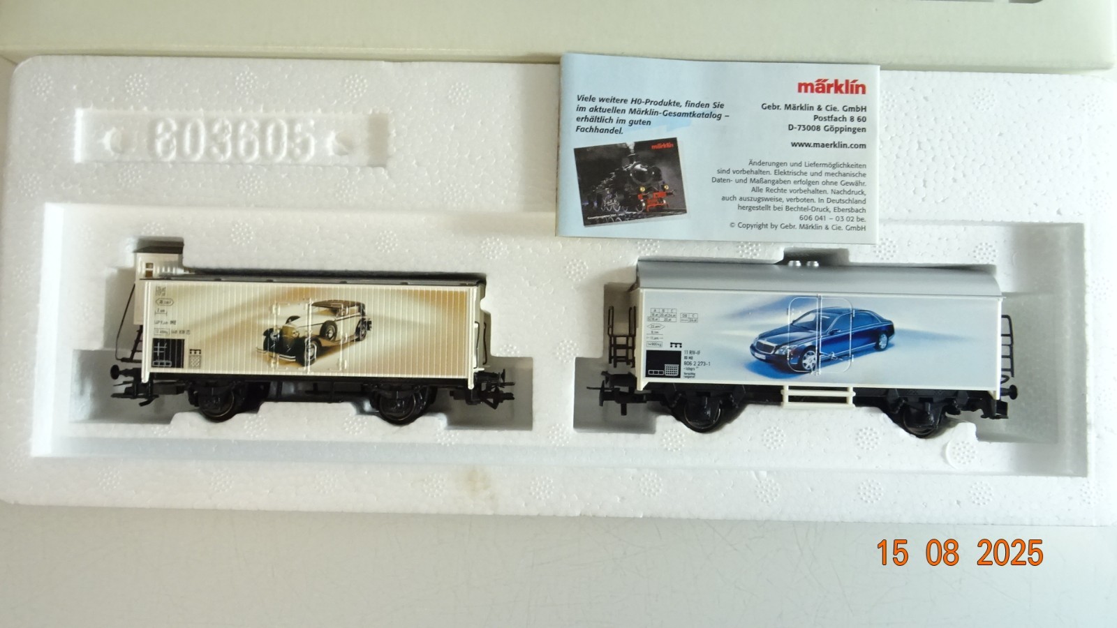 Märklin H0 Wagen-Set Maybach 2 tlg. in OVP PR9580 – Bild 3