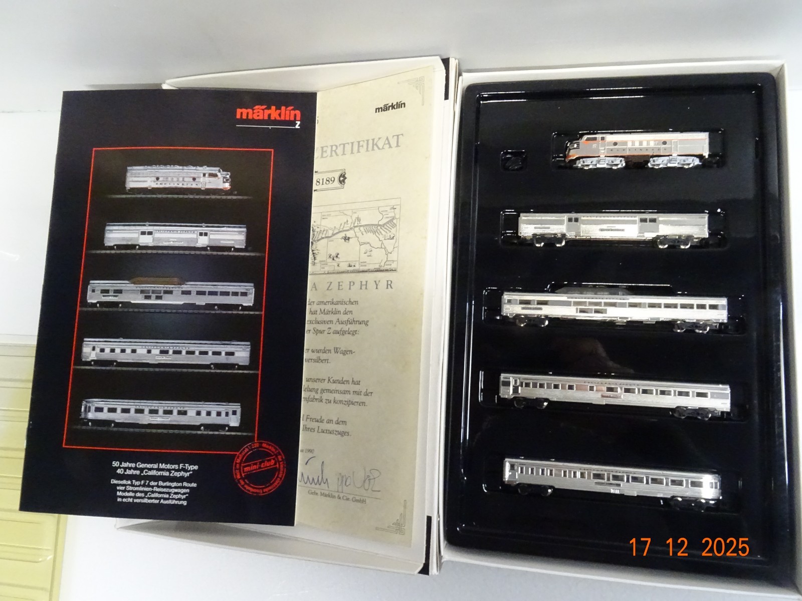 Märklin Mini-Club Z 8189 US Reisezug 5tlg. California Zephyr in OVP JL5153