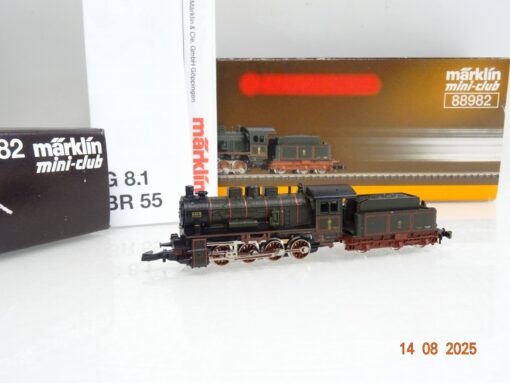 Märklin Mini-Club Z 88982 Dampflok G 8 4943 der K.P.E.V. neuwertig in OVP JL2292