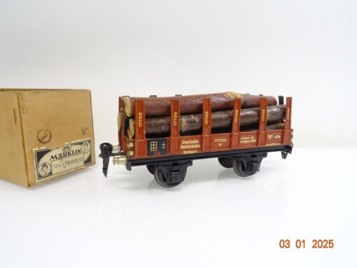 Märklin Spur 0 1769 G/0 Rungenwagen 17720 mit Ladegut und OVP LE8116