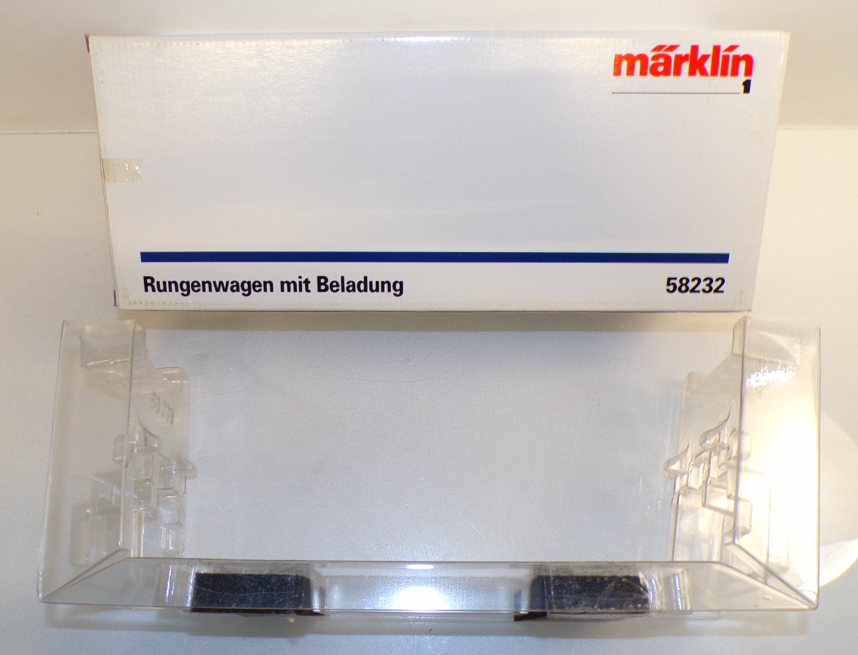 Märklin Spur 1 58232 Rungenwagen mit Beladung Leerverpackung siehe Foto PK2172