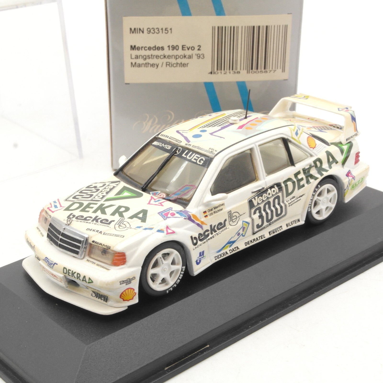 Minichamps 1:43 Mercedes 190 Evo 2 Langstreckenpokal 93 #300 in OVP RA9375