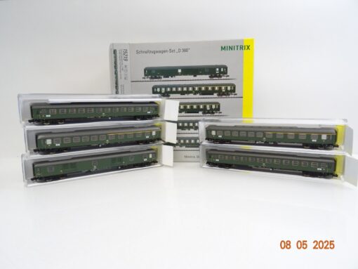 Minitrix N 15219 Schnellzugwagen-Set 5tlg. D 360 neuwertig in OVP JL564