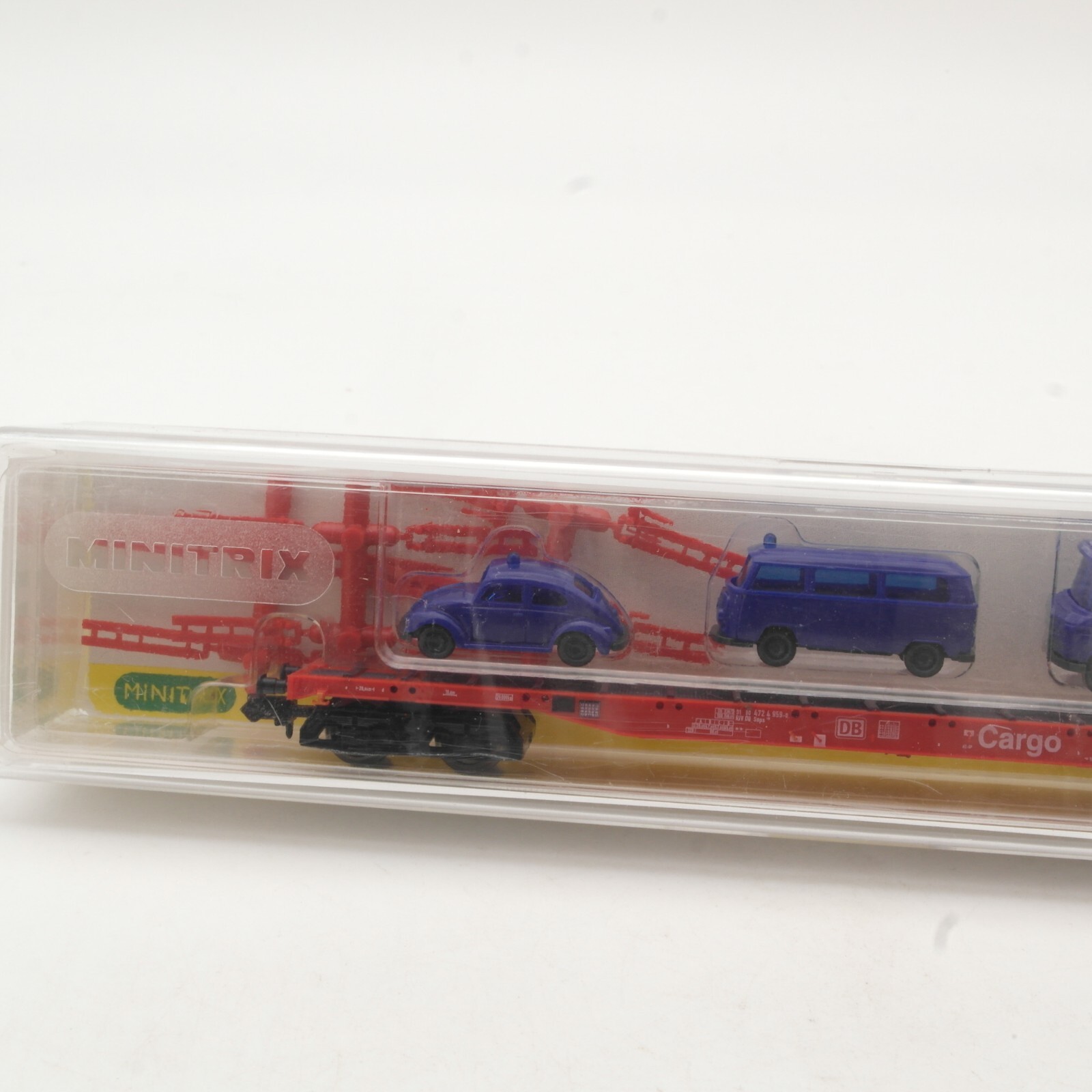 Minitrix N 15233 Rungenwagen mit THW Transporter der DB in OVP QR7933 – Bild 4