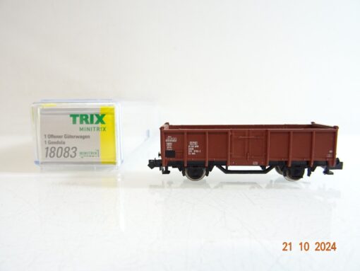 Minitrix N 18083 offener Güterwagen mit Ladung der DR in OVP PR3380