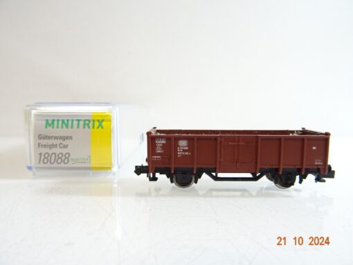 Minitrix N 18088 offener Güterwagen mit Ladung der DB in OVP PR3379