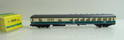 Minitrix N 3117 Abteilwagen 2. Kl. mit Gepäckabteil der DB in OVP AR7861