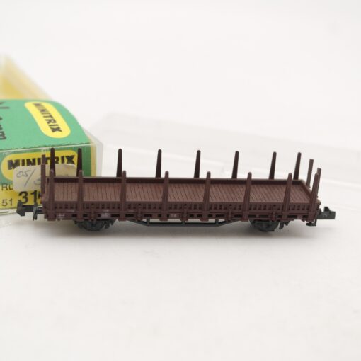 Minitrix N 51 3168 00 Rungenwagen der DB in OVP RR2099