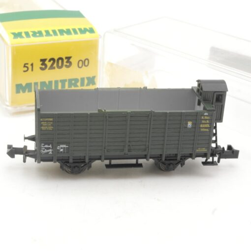 Minitrix N 51 3203 00 offener Güterwagen der K.Bay.Sts.B. in OVP RR3921 – Bild 3