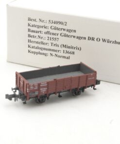 Minitrix N offener Güterwagen Würzburg der DR in EVP RR4175