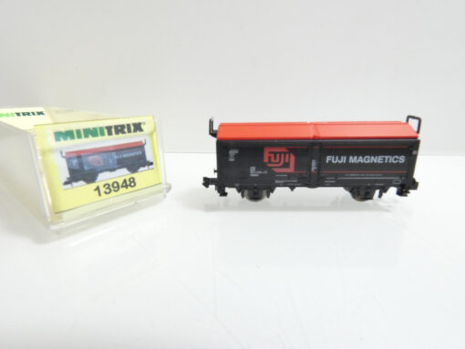 Minitrix  Spur N 13248 K Hubschiebedachwagen FUJI Magnetics in OVP AR4691