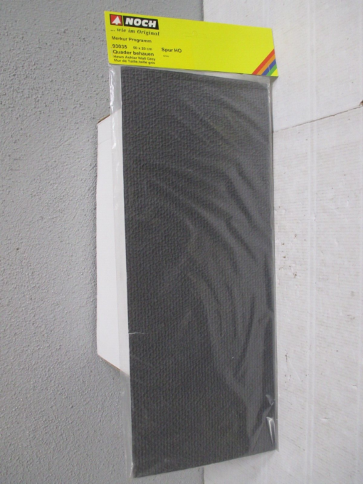 Noch H0 93035 Quader behauen 50 x 20 cm grau  m.OVP  WW869