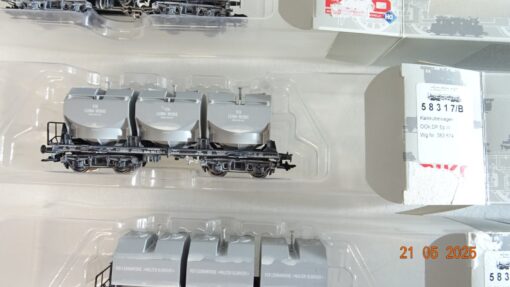 Piko H0 58317 A/B/C Kalkkübelwagen-Set 3 tlg. der DR in OVP PR7863 – Bild 4