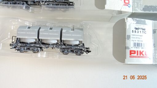 Piko H0 58317 A/B/C Kalkkübelwagen-Set 3 tlg. der DR in OVP PR7863 – Bild 5