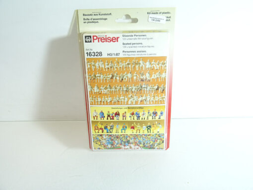 Preiser H0 16328 Sitzende Personen unbemalt in OVP CK2350