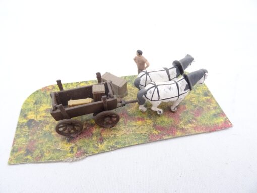 Preiser H0 Gespann mit Anhänger und Figur RR1945 o. – Bild 3