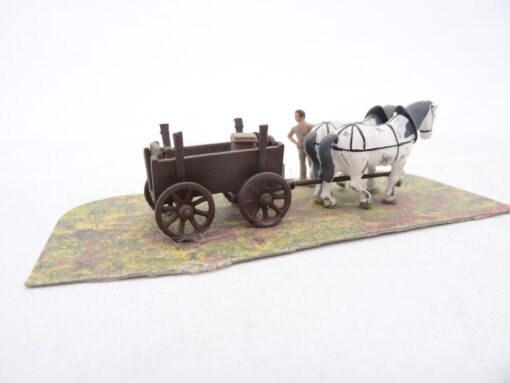 Preiser H0 Gespann mit Anhänger und Figur RR1945 o. – Bild 4