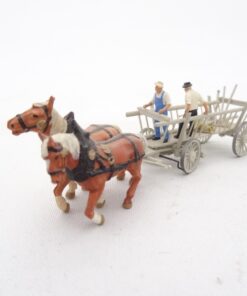 Preiser H0 Gespann mit Anhänger und Figur RR1946 o.