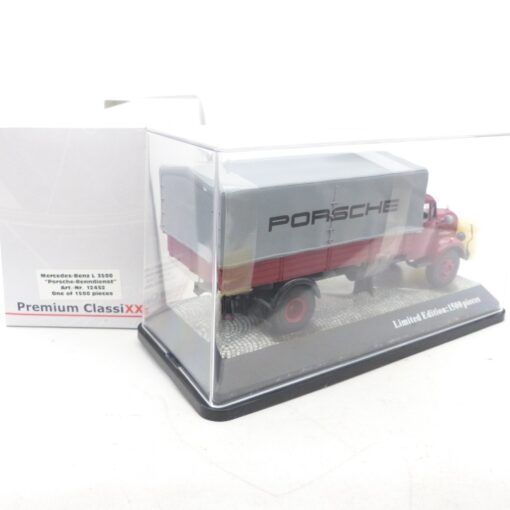 PremiumClassiXXs 1:43 12452 MB L 3500 Pritsche Porsche Renndienst in OVP EX7716 – Bild 3