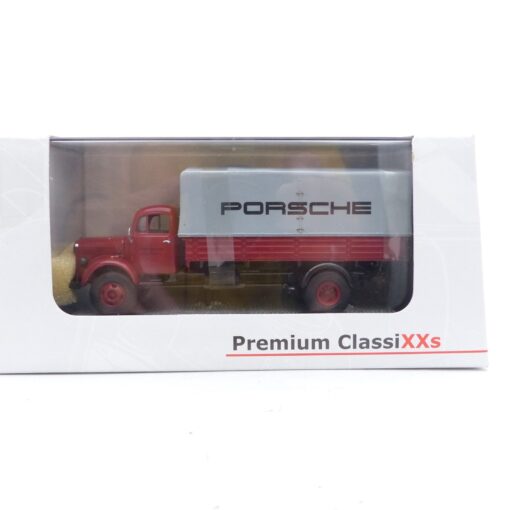 PremiumClassiXXs 1:43 12452 MB L 3500 Pritsche Porsche Renndienst in OVP EX7716 – Bild 4