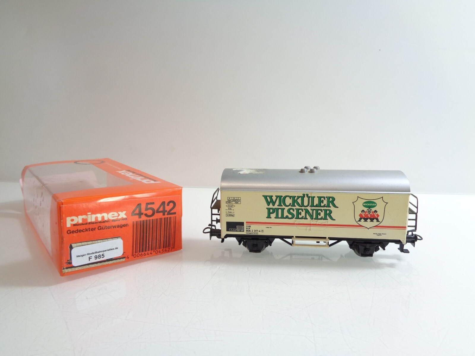 Primex H0 4542 AC Gedeckter Güterwagen in OVP F985