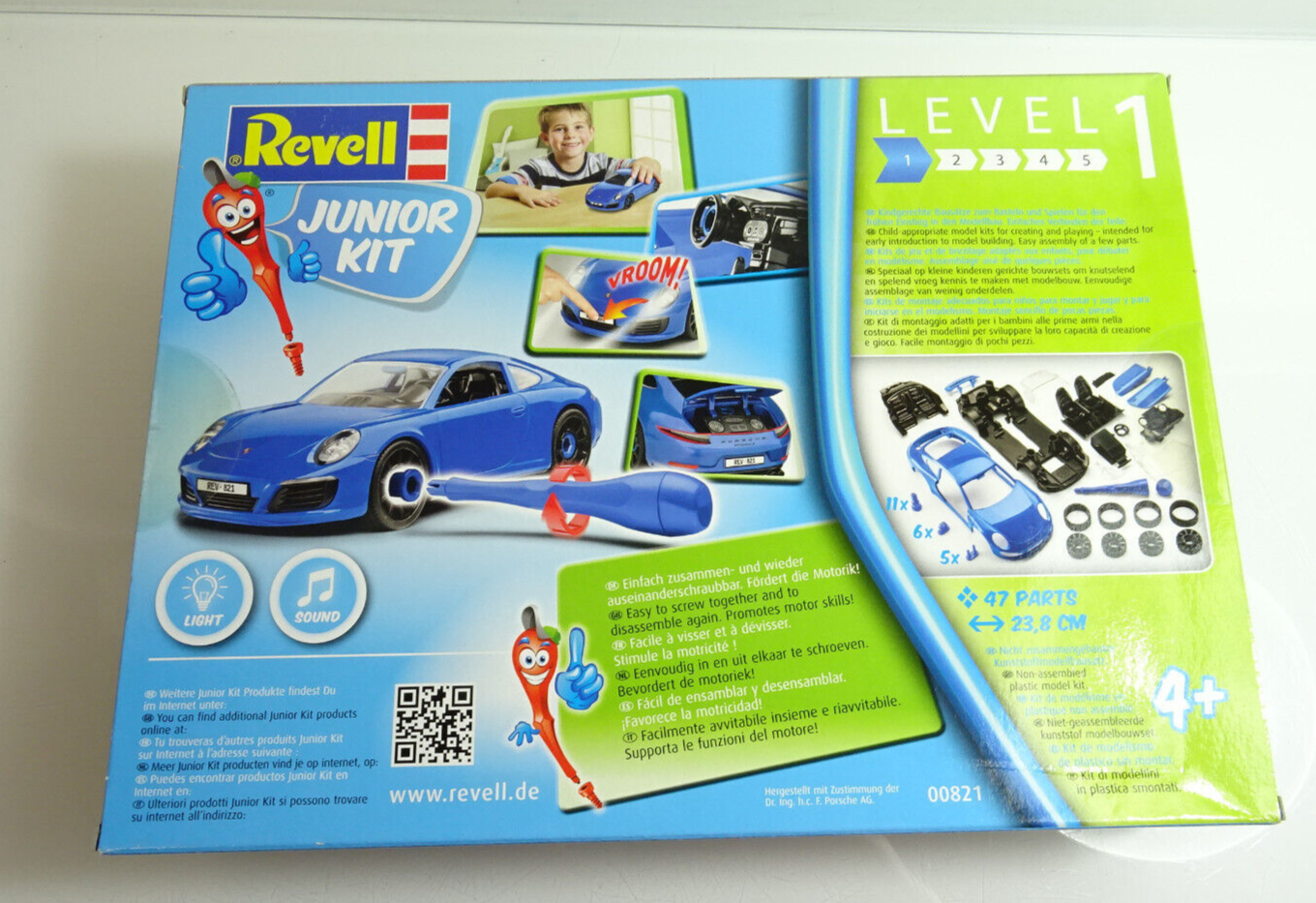 Revell Junior Kit Bausatz 00821 Porsche 911 Carrera S blau in OVP EX3185 – Bild 4