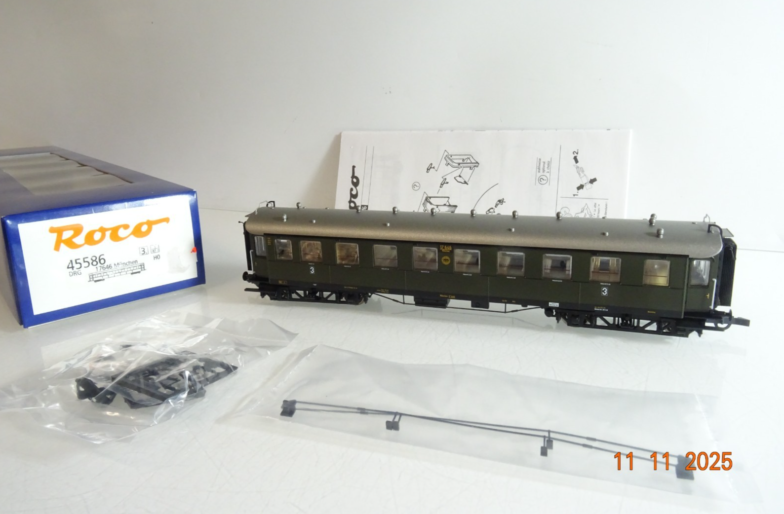 Roco H0 45586 Personenwagen 3. Kl. der DRG in OVP BH1083
