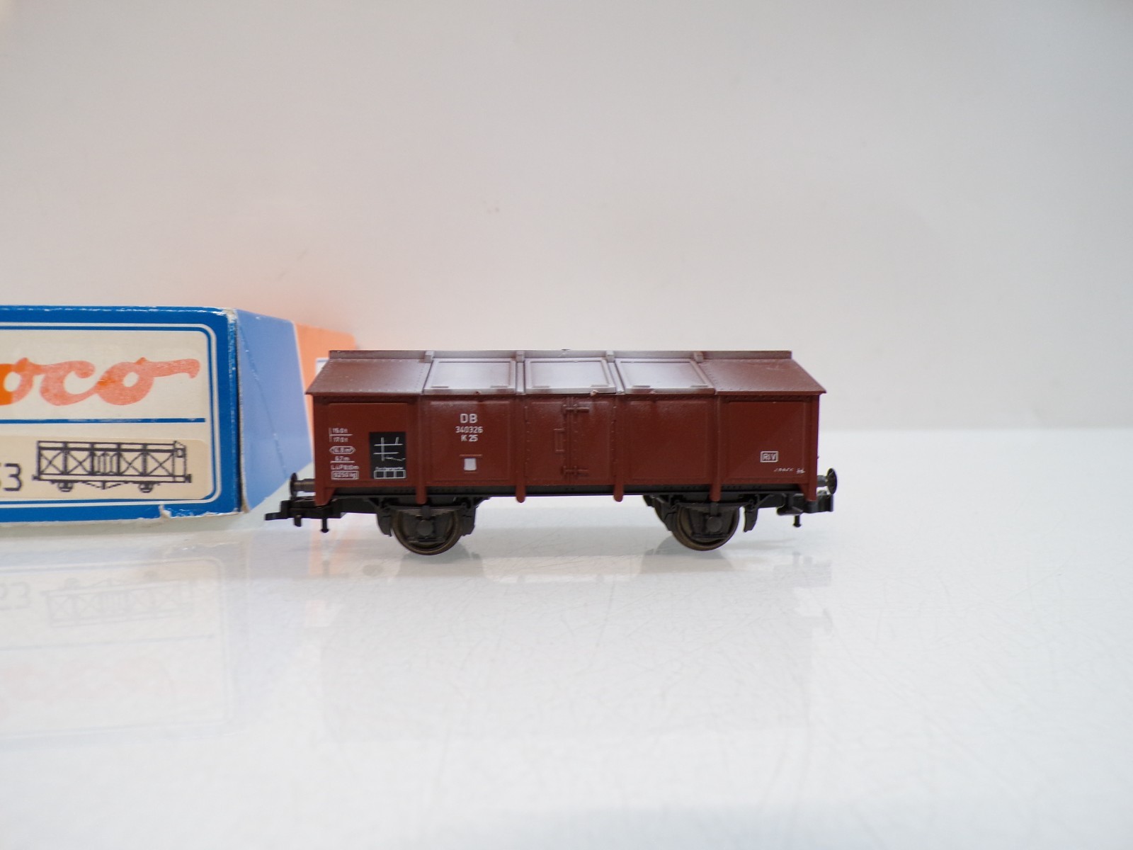 Roco H0 46053 Klappdeckelwagen der DB in OVP BH1708 – Bild 3