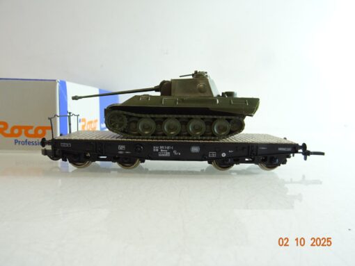 Roco H0 46380 Schwerlastwagen mit Panzer der DB in OVP BH345 – Bild 3