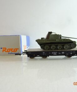 Roco H0 46380 Schwerlastwagen mit Panzer der DB in OVP BH345