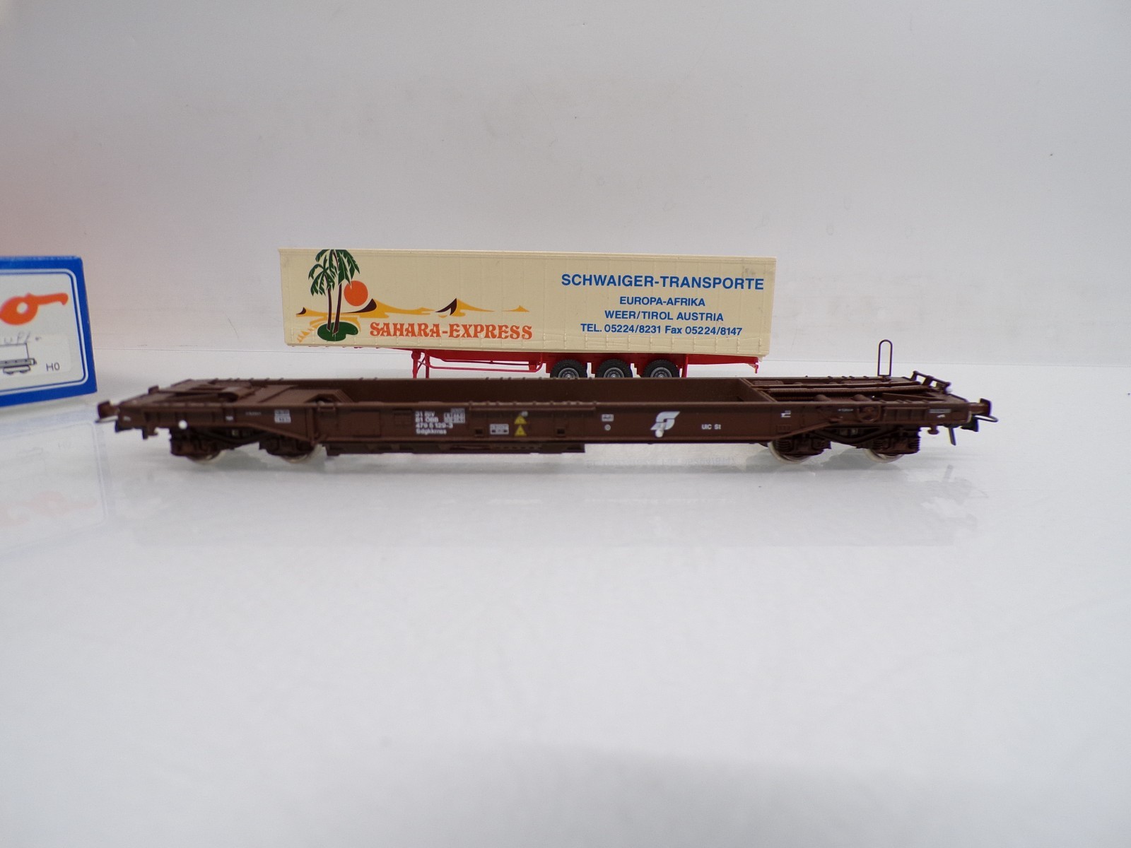 Roco H0 47037 AC Taschenwagen m. LKW Auflieger der ÖBB in OVP für Märklin BH1811 – Bild 3