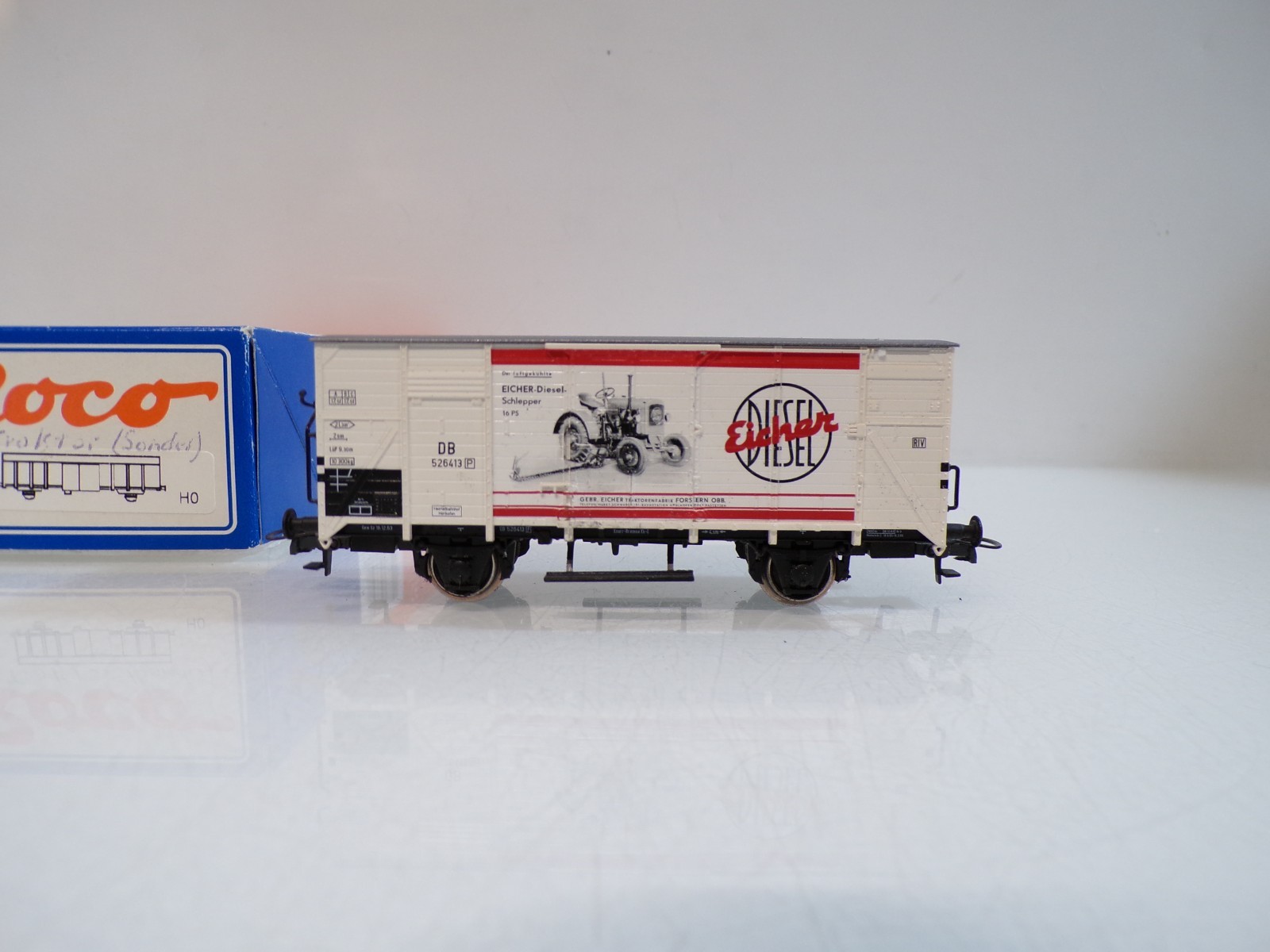 Roco H0 47650 AC gedeckter Güterwagen Eicher der DB in OVP für Märklin BH1896 – Bild 3